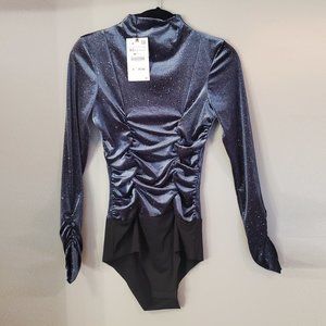 Zara Sparkly Velvet Bodysuit  (XS) NWT